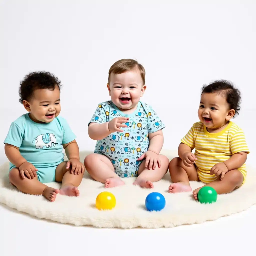 Safari Buddies - Romper Set of 3