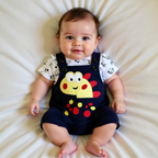 Dark Blue Dino Dungaree