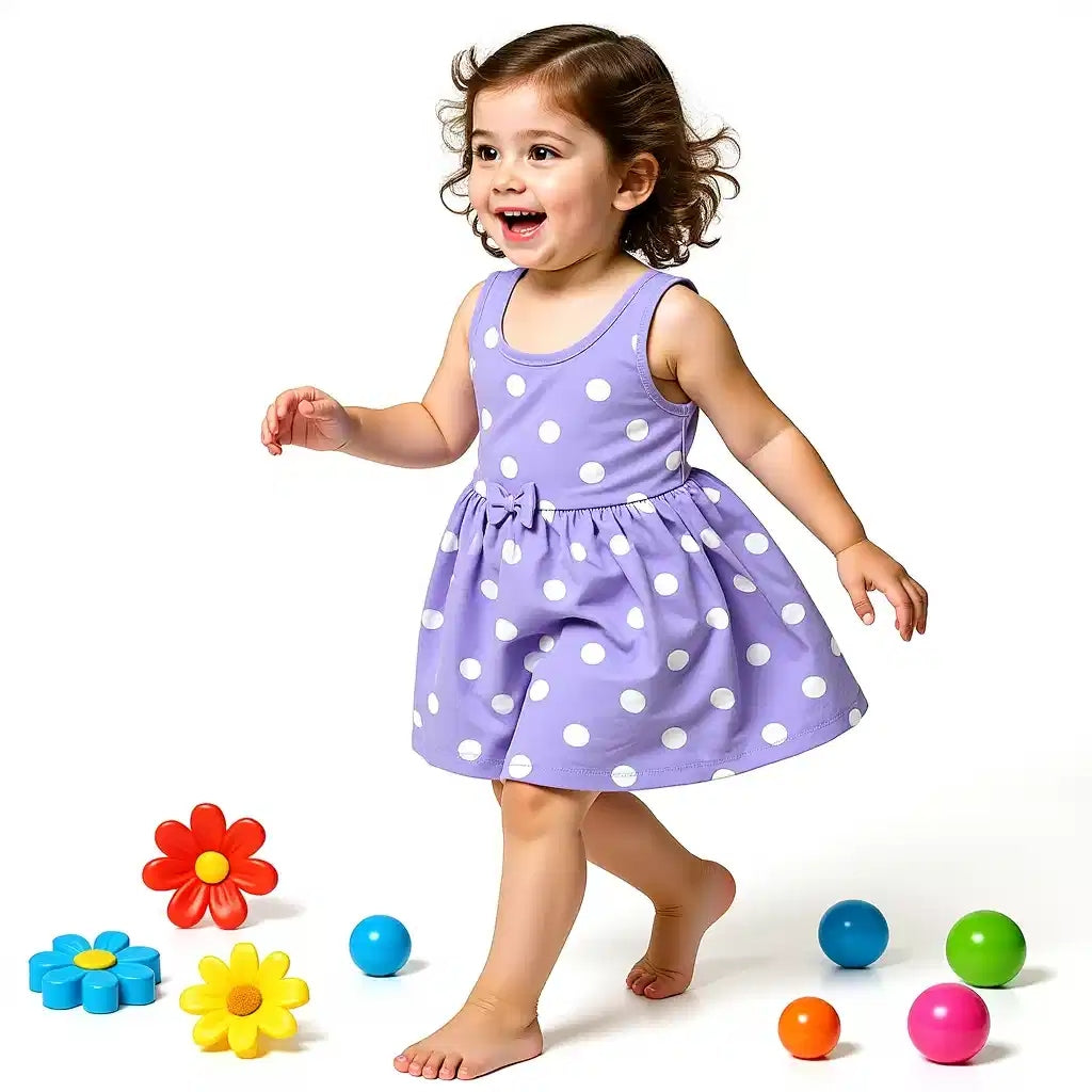 Polka Dot Purple Dress