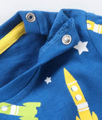 Night Suit Rocket & Stars Print