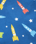 Night Suit Rocket & Stars Print