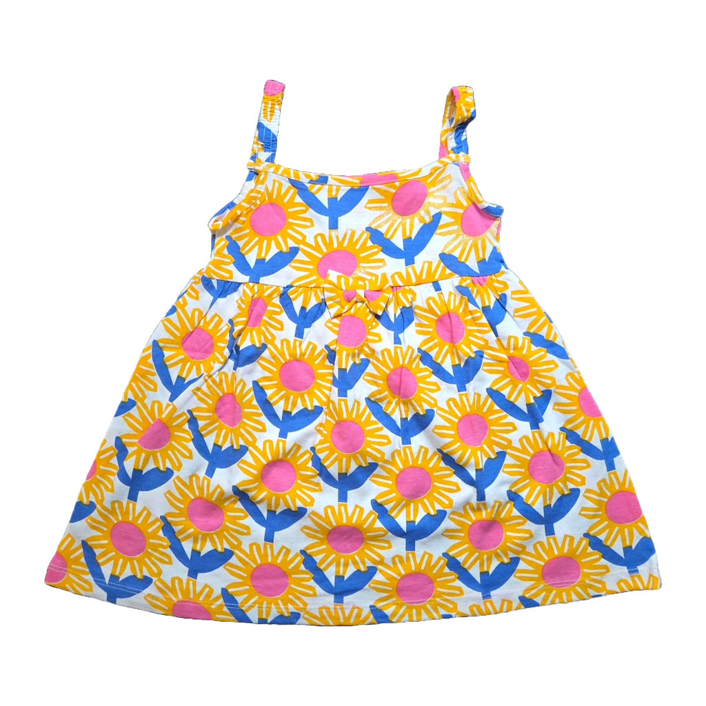 Sunflower Print Summer Dress