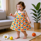 Sunflower Print Summer Dress