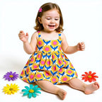 Sunflower Print Summer Dress