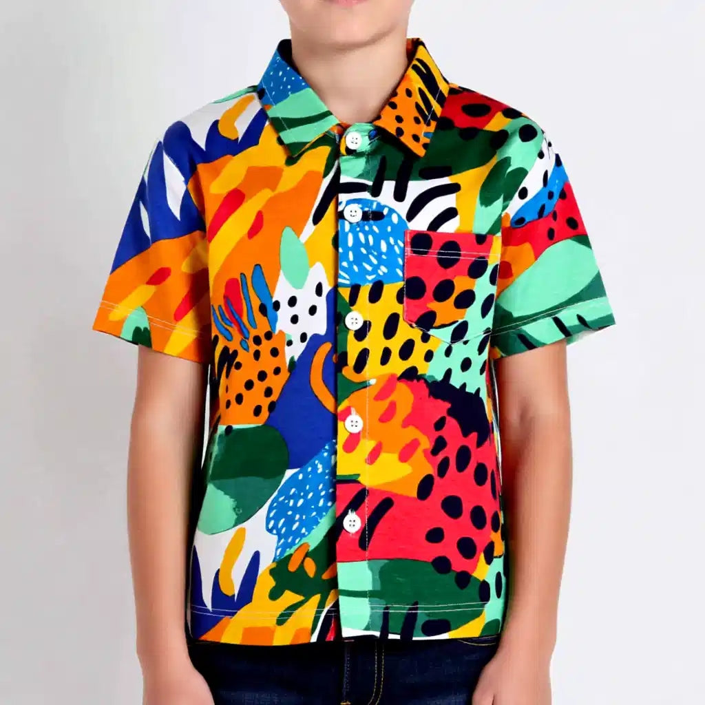 Tropical Abstract Print Shirt