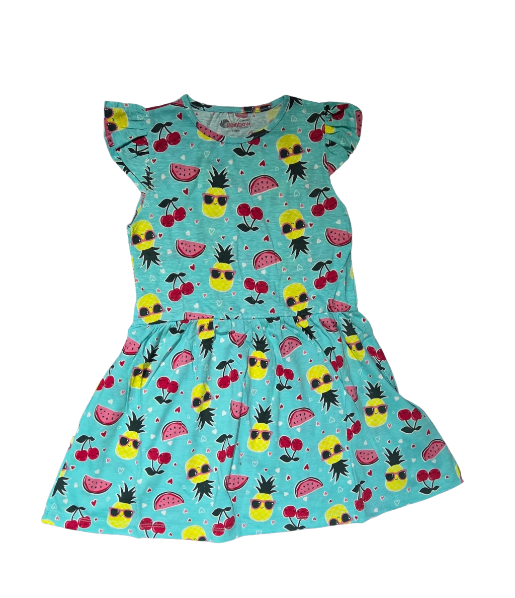 Pineapple & Watermelon Print Dress