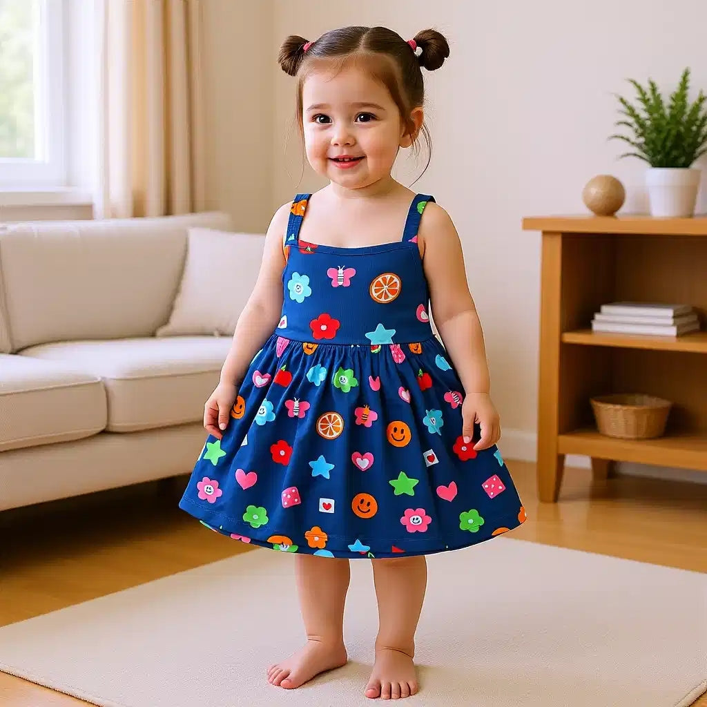 Floral and Fun Emoji Dress