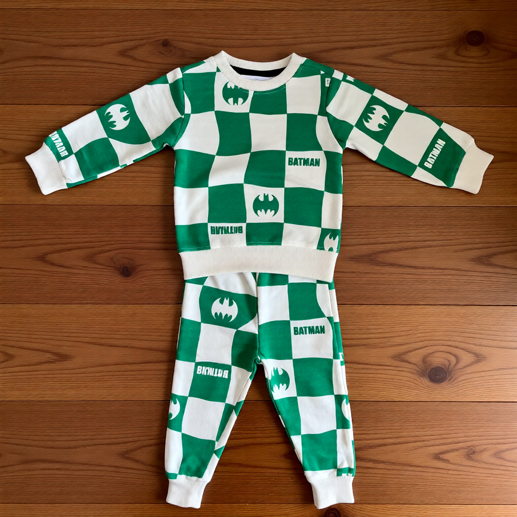 Checkered Batman jogger set