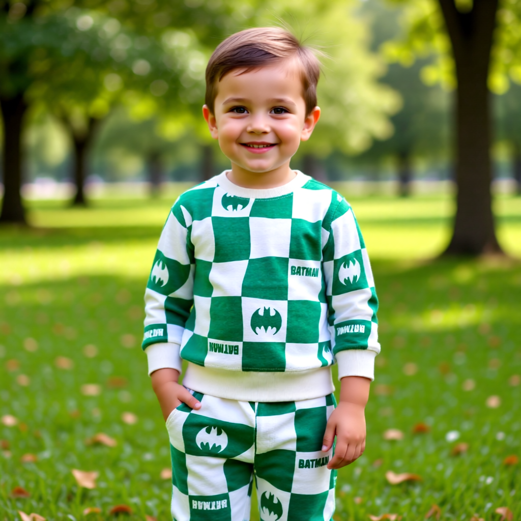 Checkered Batman jogger set