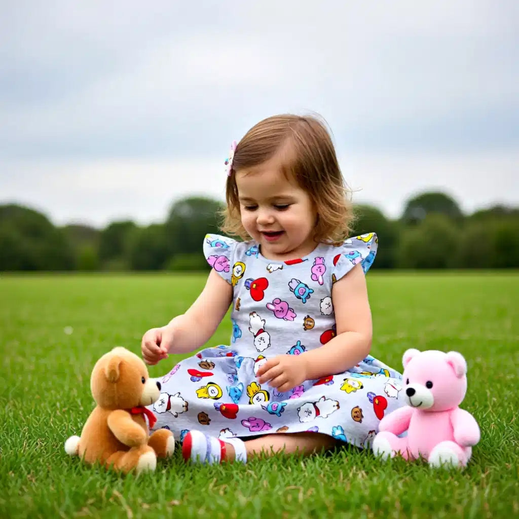 BT21 Cartoon Print Dress