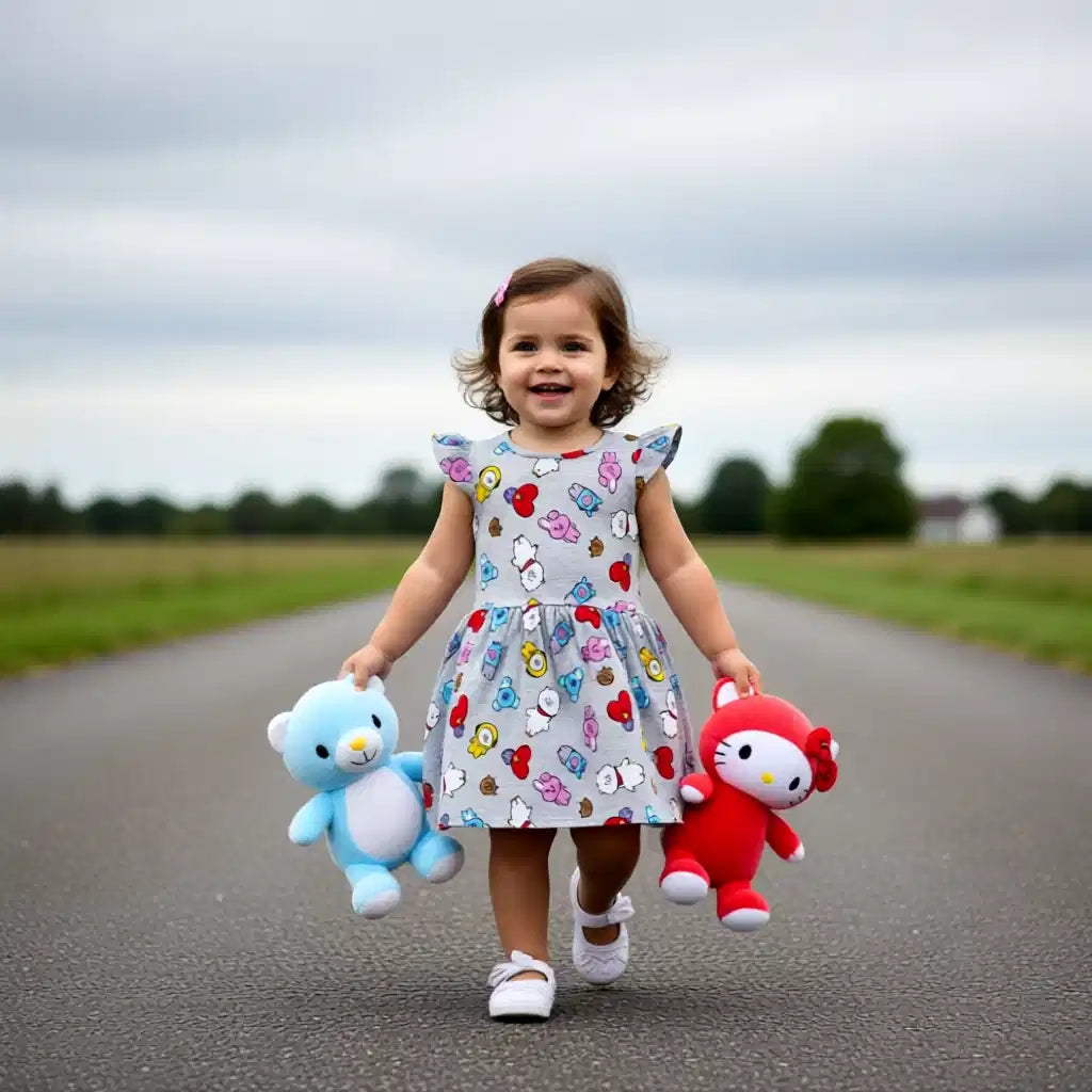 BT21 Cartoon Print Dress