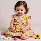 Happy Sunflower Print Dress