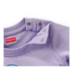 Cotton Knit Full Sleeves Night Suit Hippo Print - Lavender