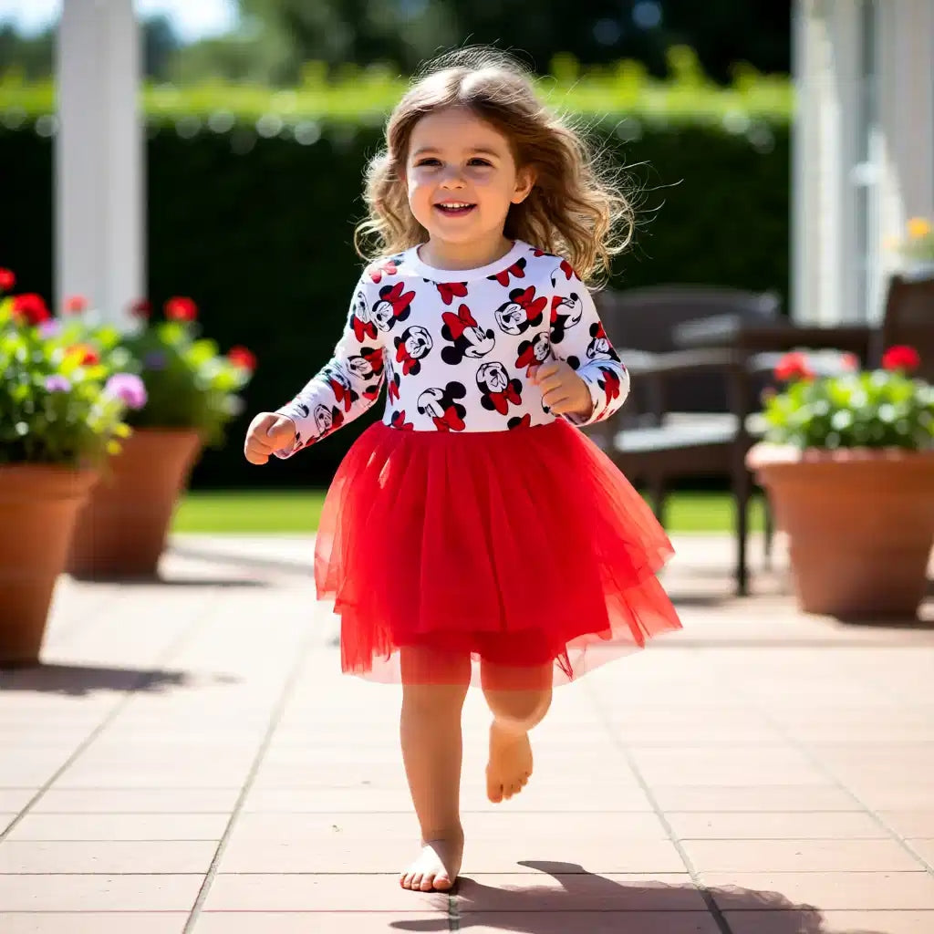 Minnie Mouse Long-Sleeve Tulle Dress