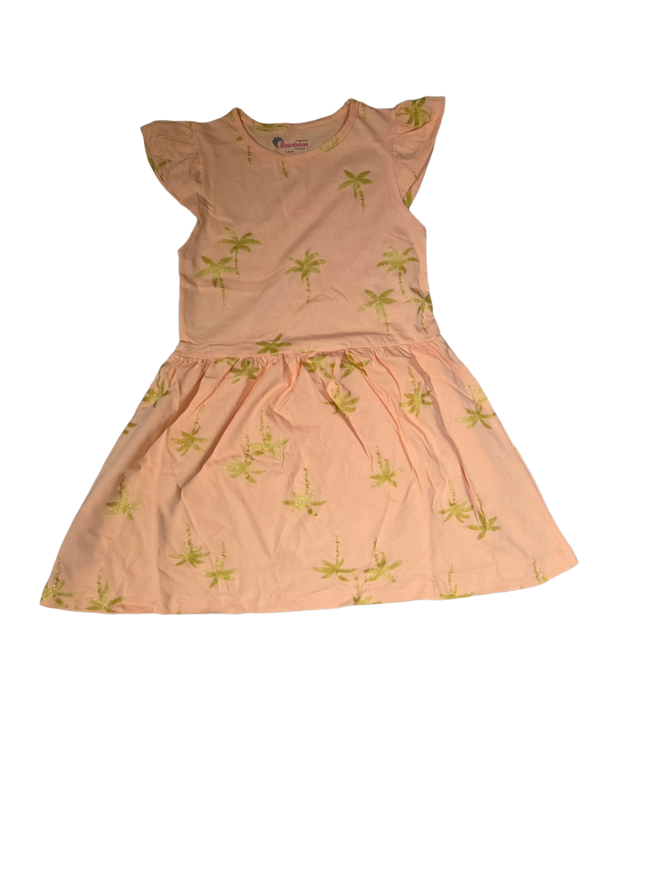 Gold Glitter Palm Trees Dress