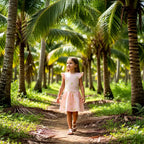 Gold Glitter Palm Trees Dress