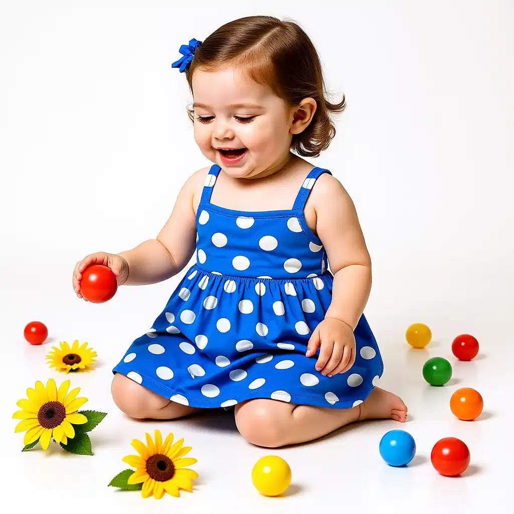 Polka Dot Blue Dress