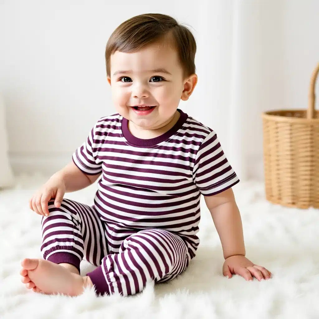 Striped T-Shirt and Bottom Set