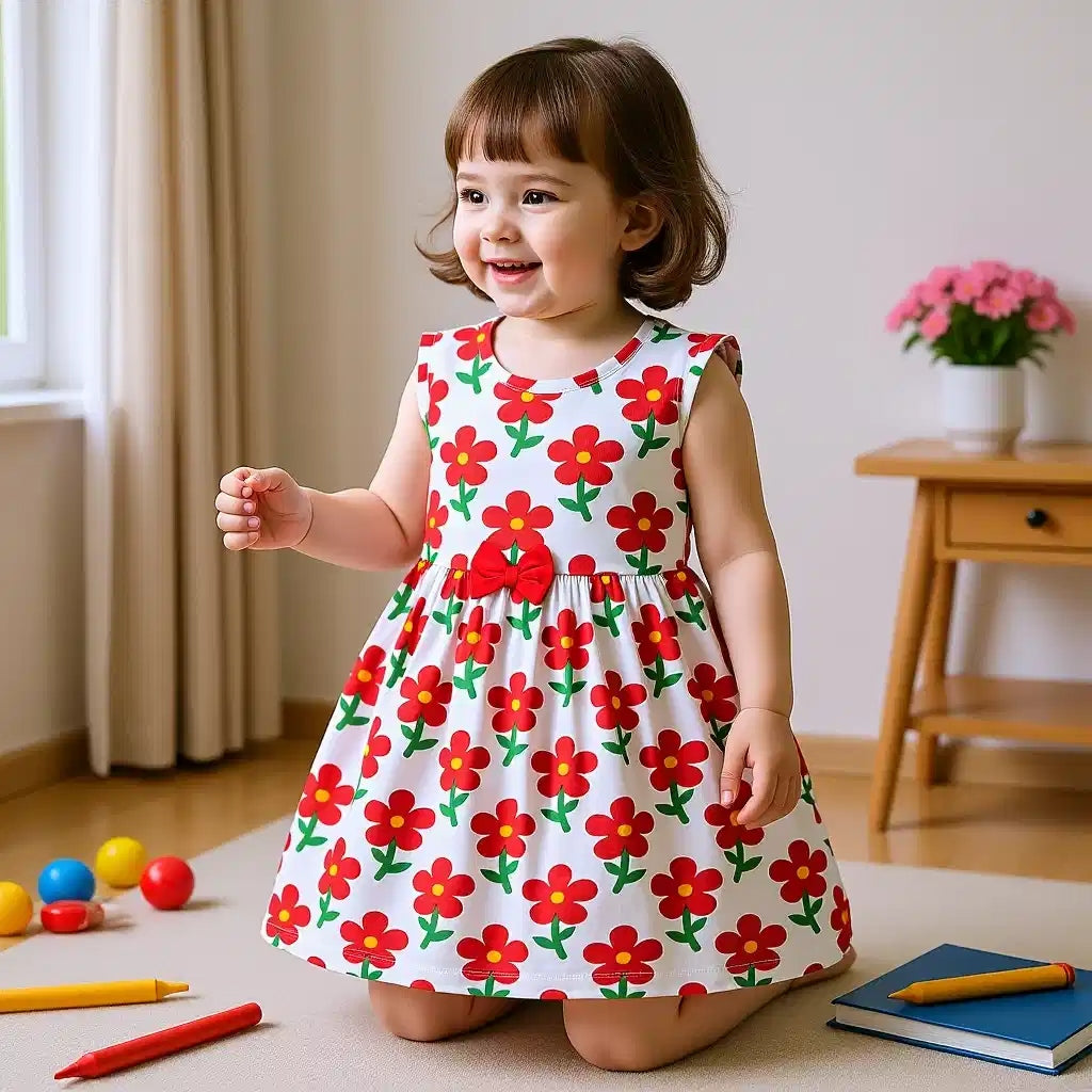 All-Over Flower Print Frock