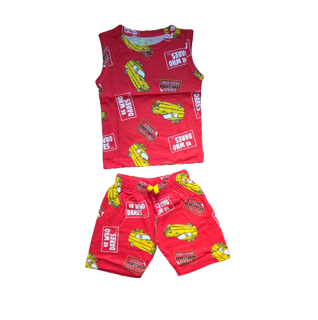 Red Cartoon Car Summer Set