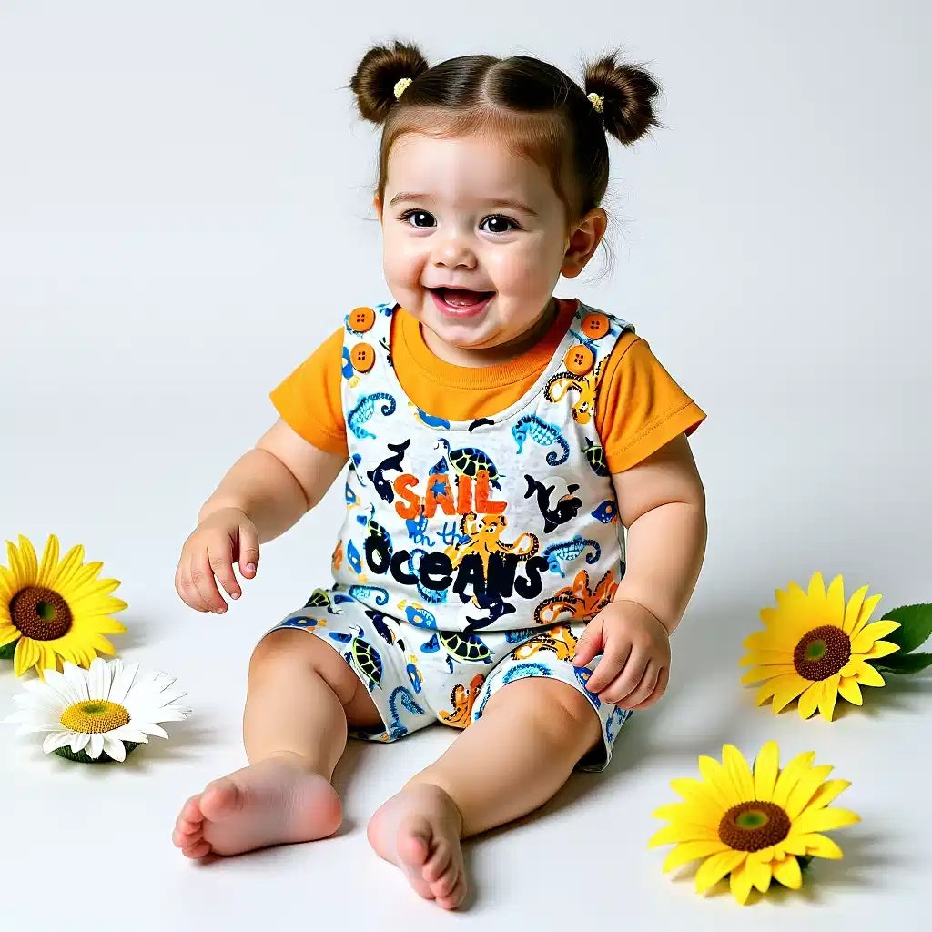 Sail the Ocean Romper Set