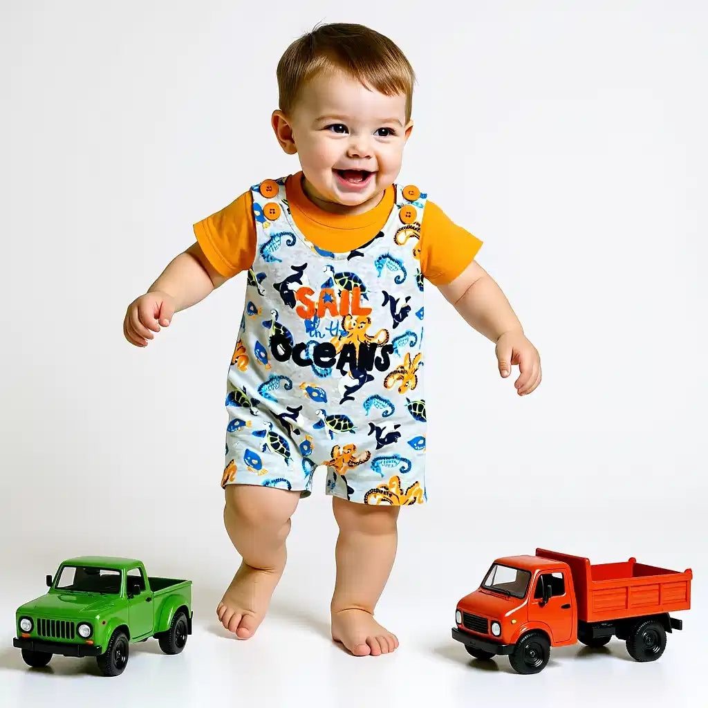 Sail the Ocean Romper Set