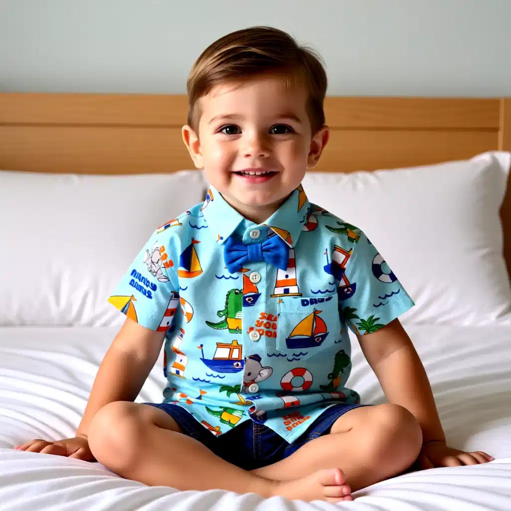 Sea You Soon Shirt with Bow Tie
