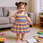 Colorful Striped Casual Dress