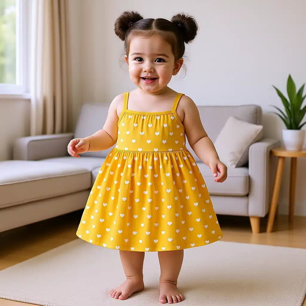 Hearts Yellow Frocks